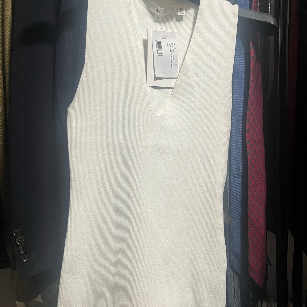 A.L.C. Colby cutout top, slim fit, plunging neckline